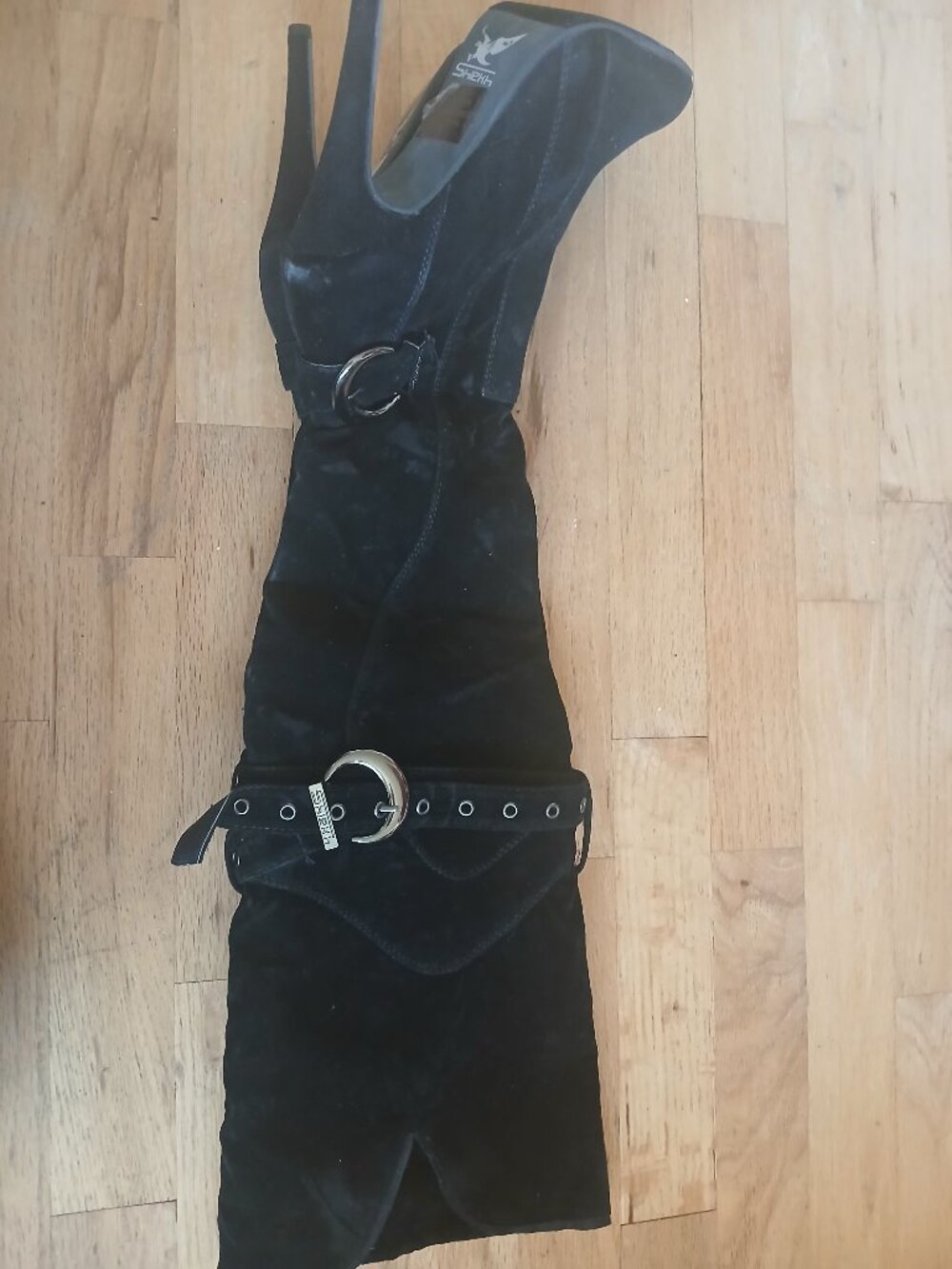 Velvet Knee High Boots